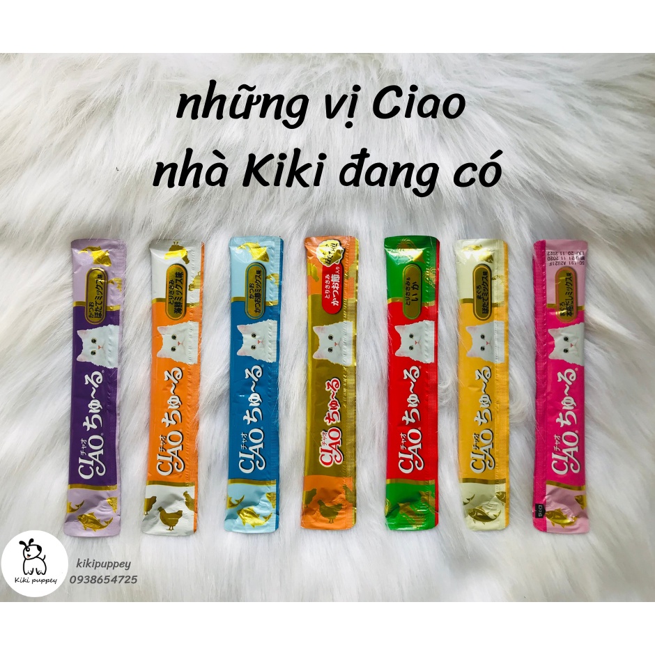 50 thanh Súp thưởng Ciao Churu cho mèo Vị gà chính hãng, Sốt dinh dưỡng cho mèo