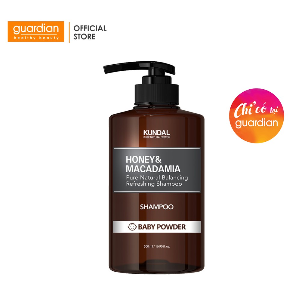 Dầu Gội Kundal Honey & Macadamia Hương Phấn Em Bé 500ml