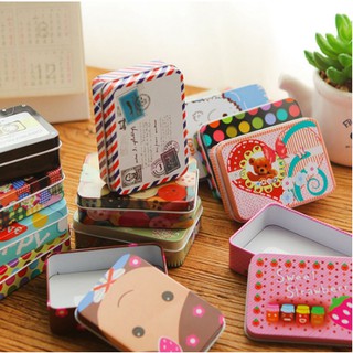 Hộp Thiếc Đựng Đồ Mini Phong Cách Vintage - MyNa Mart