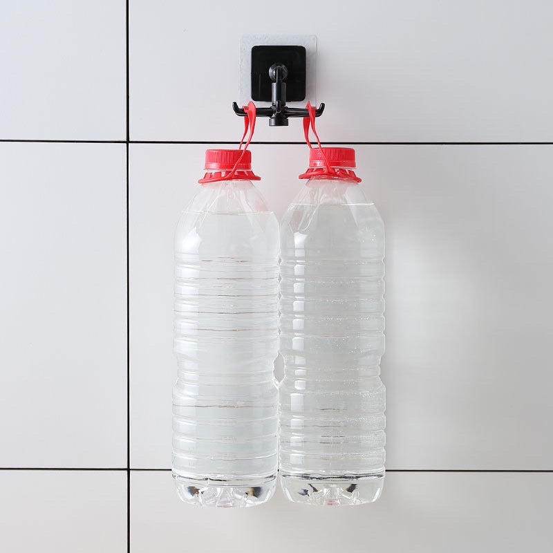 Giá treo đồ dùng nhà bếp, nhà tắm 6 chấu xoay 360 độ có thể gấp gọn treo 2 kiểu tiện lợi- Móc treo dụng cụ nhà bếp 6 móc