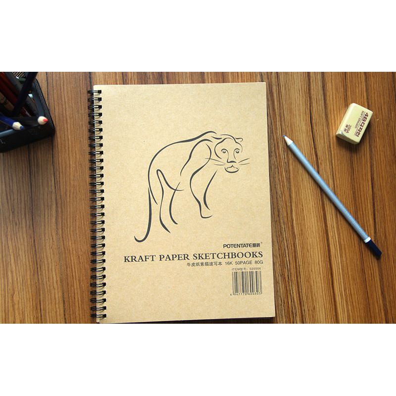 Sổ giấy xi măng Potentate-020506, CRAFT SKETCH BOOK, Sổ vẽ giấy CRAFT sketch