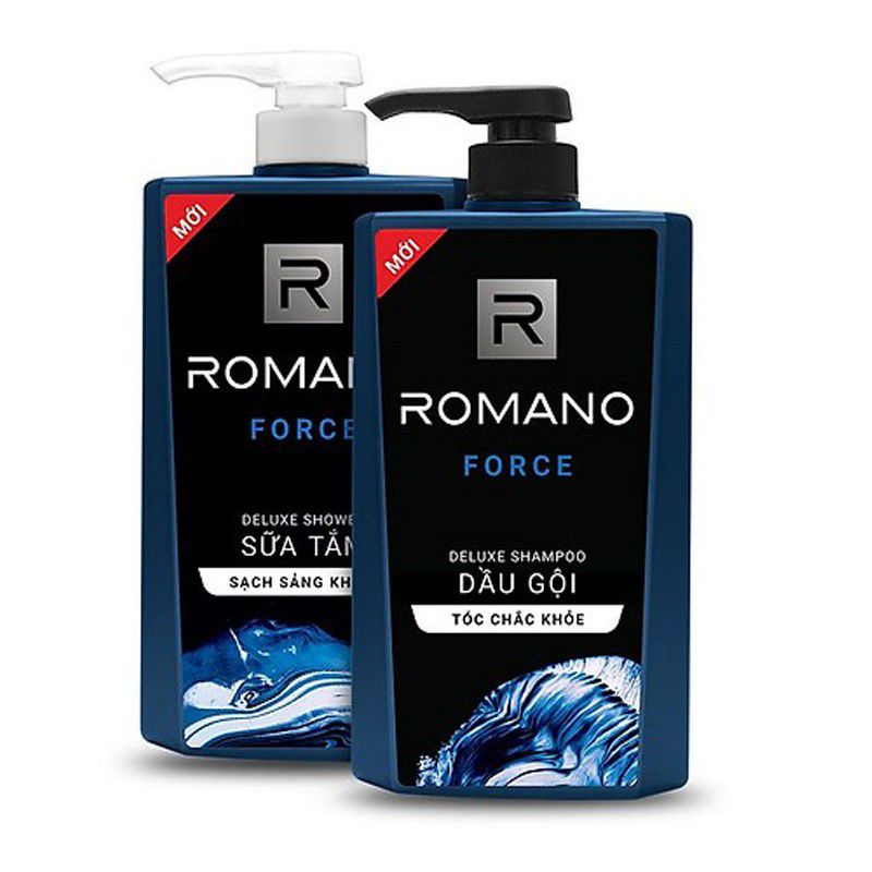 Dầu Gội và Sữa tắm Cao Cấp Romano Force 650g