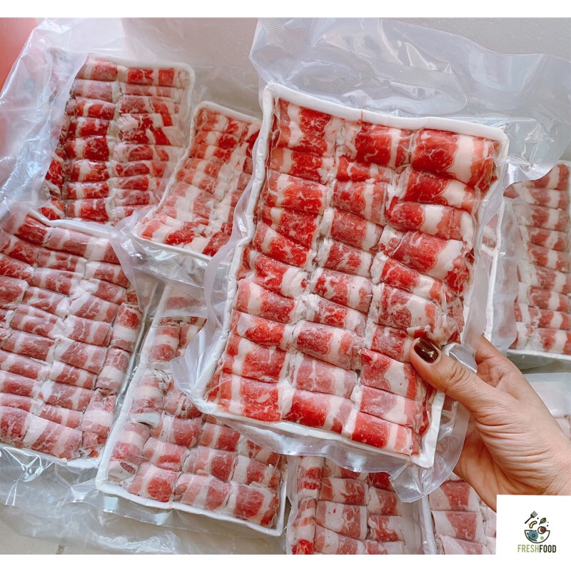 Ba chỉ bò Mỹ cuộn, dải - vỉ 500gr Giao nhanh HCM