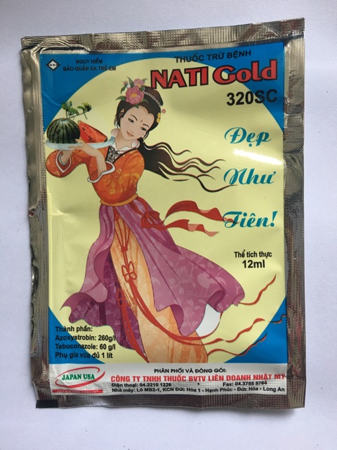 Chế phẩm Natigold- Nấm Cô Tiên phòng trị bệnh phấn trắng, sương mai, thán thư trên hoa cây cảnh