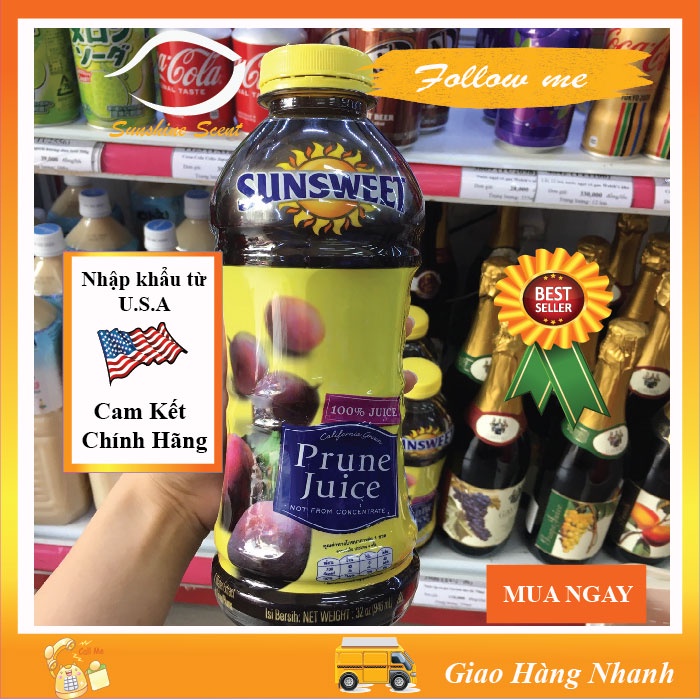 Nước Ép Mận 100% Nguyên Chất Sunsweet Prune Juice (946ml)