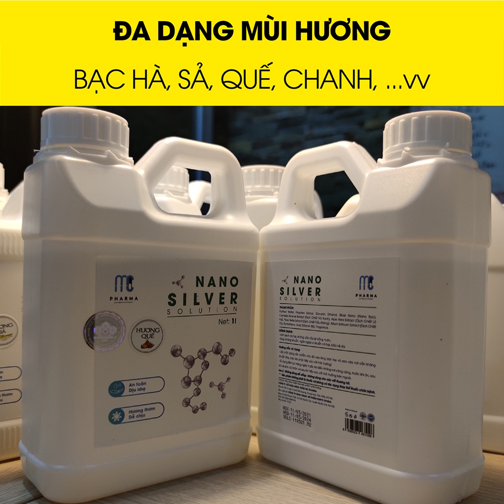 Dung dịch khử khuẩn Nano bạc silver khử mùi diệt khuẩn dùng cho máy phun tạo khói xông xe ô tô phòng ở hãng Mc Pharma | BigBuy360 - bigbuy360.vn