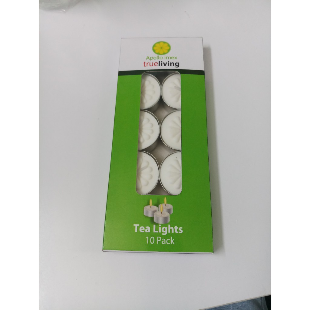 Nến Tealight 10 viên cháy 4giờ không mùi, không khói