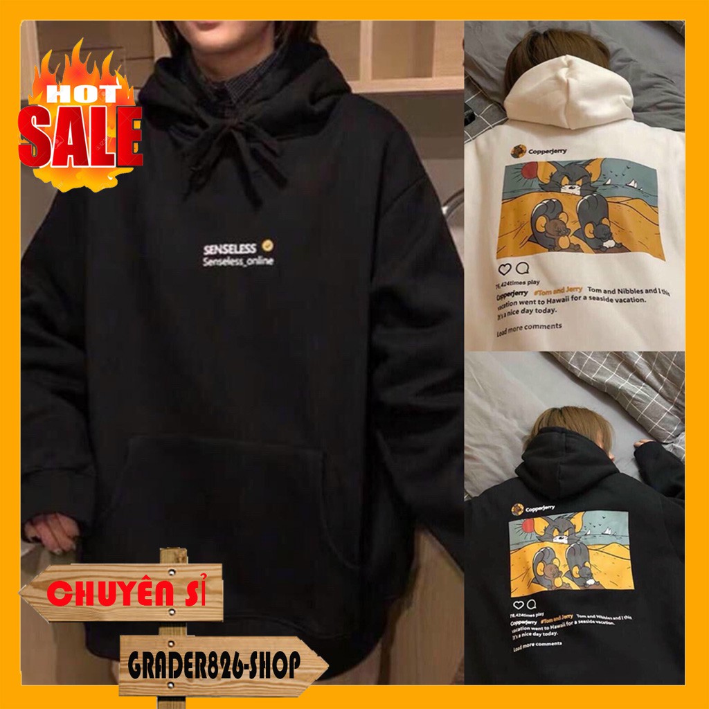 [DEAL] Áo Hoodie Nữ Nam Unisex - Áo Khoác Nỉ In SENSELESS 2 Màu (HD015) Siêu Hot