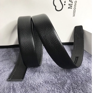 Dây thắt lưng da nam da bò thật không mặt khoá dài 120cm rộng 3.5cm (dùng cho khoá tự động)