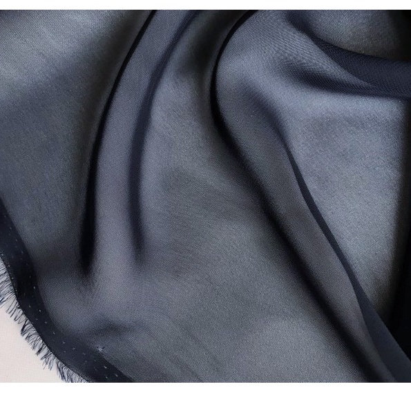 Voan Chiffon Màu Xanh Đậm Khổ 1m13 - Mỏng, Không Giãn - May Áo Kiểu, Đầm, Làm Vải Lót
