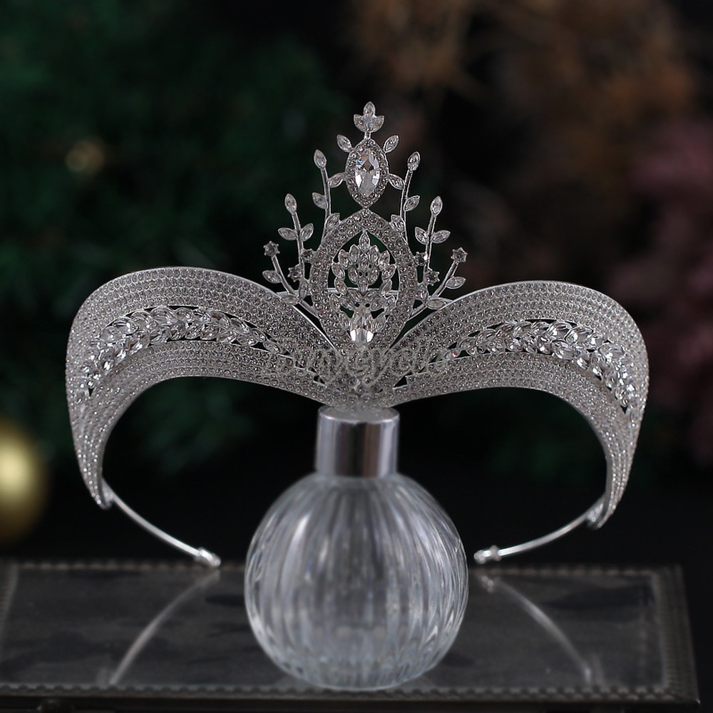 Vương Miện Cô Dâu Đính Đá Sang Trọng Phong Cách Vintage Hợp Thời Trang