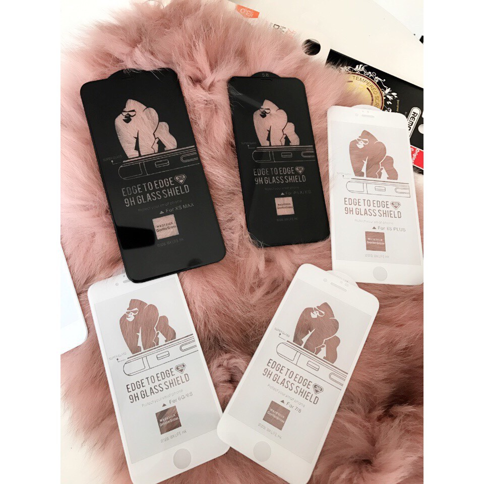 Kính Cường Lực KingKong Cho iphone 7/8PLUS-X-XS-XSMAX-11-11PRO-11PROMAX-12-12PRO Full Màn