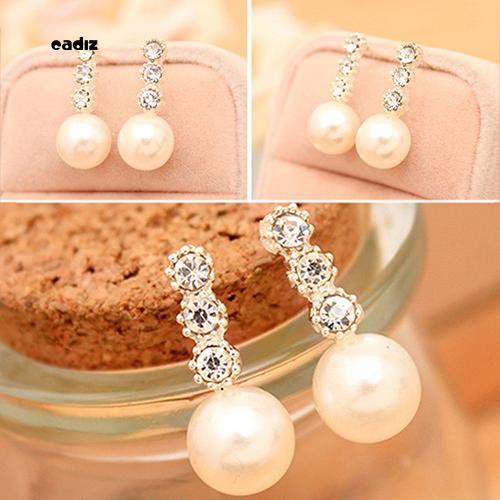 Bông tai cô dâu đính đá/ ngọc trai giả xinh xắn