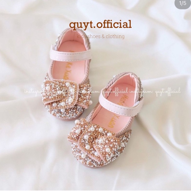 [ Có sẵn/ Ảnh tự chụp] Giày búp bê bé gái đính đá tiệm nhà Quýt