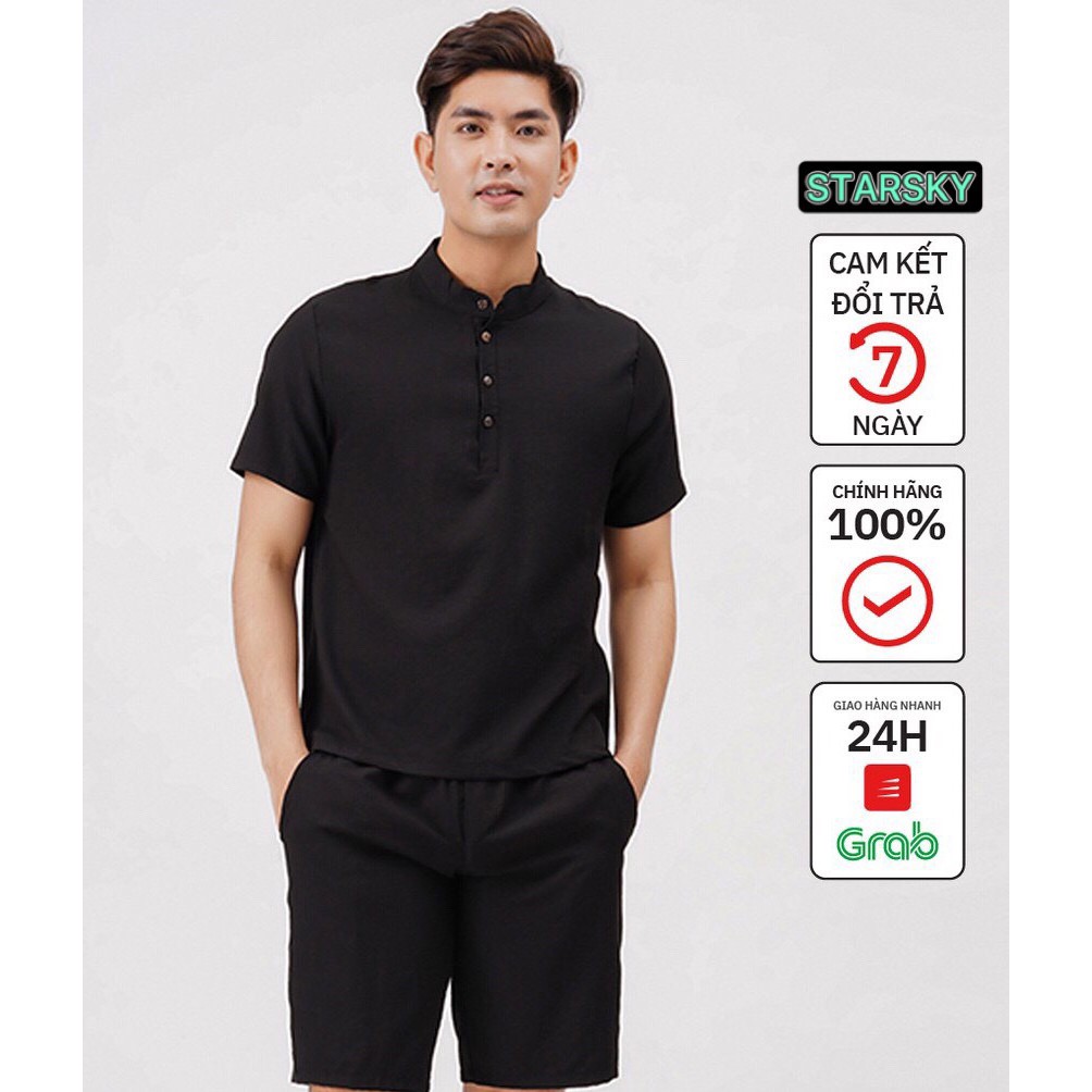 Bộ Quần Áo Đũi Nam chất vải đũi thái loại dày STARSKY BH22 | BigBuy360 - bigbuy360.vn