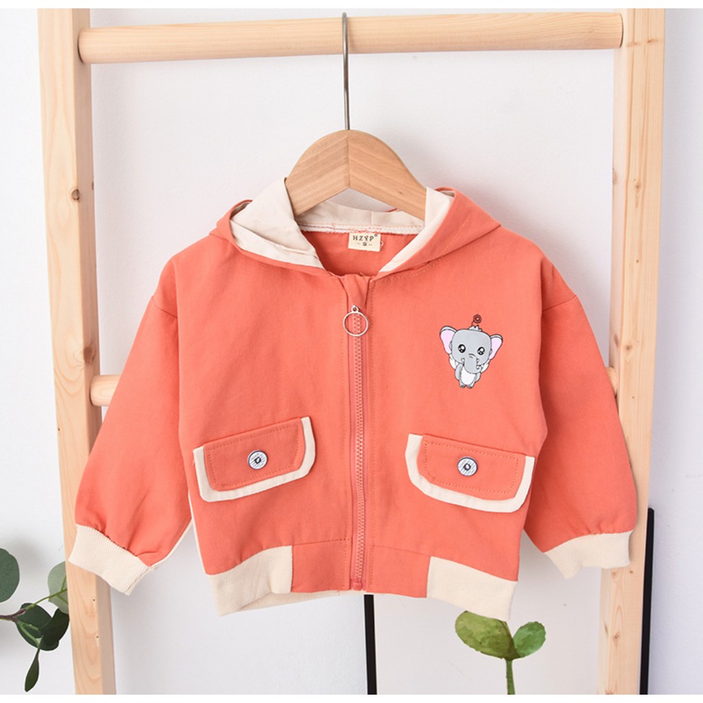 Áo khoác bé trai in hình hoạ  tiết cute, chất liệu cotton thoáng mát cho da bé