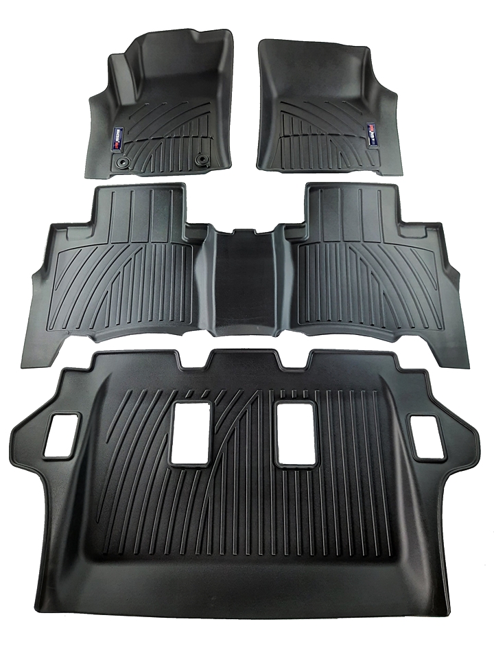 Thảm lót sàn ô tô Toyota Fortuner 2015-đến nay Nhãn hiệu Macsim chất liệu nhựa TPV cao cấp màu đen