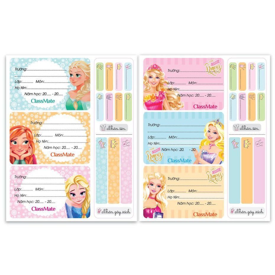 Nhãn vở Classmate Princess CL-NT226