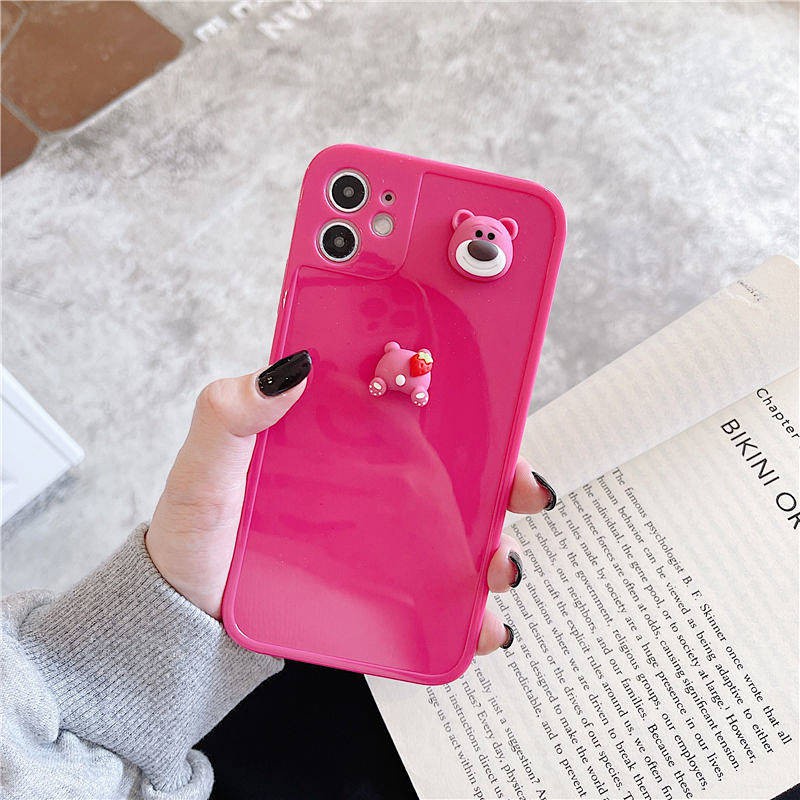 Dễ Thương Ốp Lưng Hình Gấu Đáng Yêu Cho Iphone 7plus 6s 8 Phone Case Apple 11 12promax Mềm