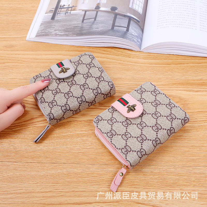 ins Korea Little Bee Wallet Creative Female Mini student short wallet card bag change