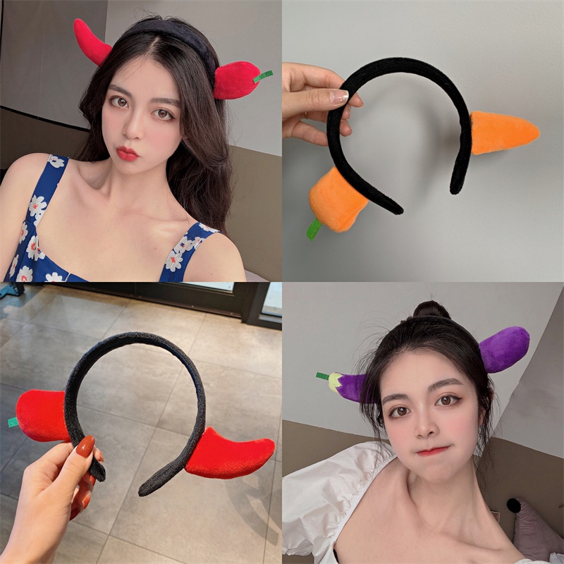 Cài tóc hình cá ớt cà tím đơn giản vui nhộn