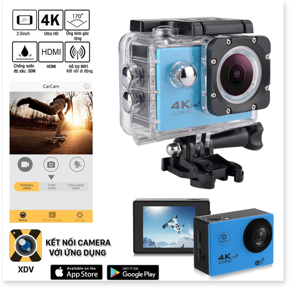 Camera hành trình 🍓chống nước🍓 4K Ultra HD DV, kết nối WIFI, Góc Quay Rộng 170 Độ, Hình Ảnh Sắc Nét, Bảo Hành 12 tháng | BigBuy360 - bigbuy360.vn