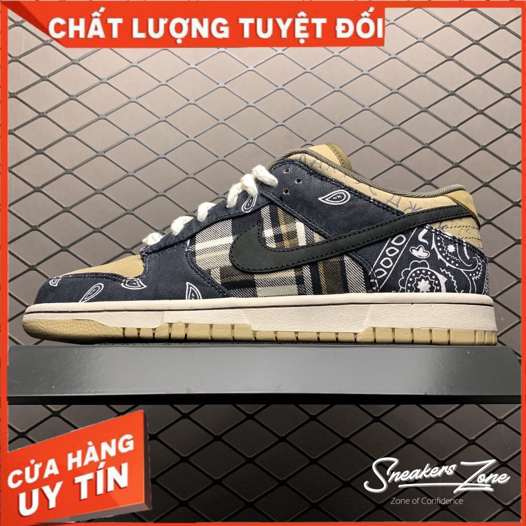 (FREESHIP+HỘP+QUÀ) Giày Thể Thao Giày Travis Scott X SB Dunk Low PRM QS 'Cact Màu Nâu Đen Siêu Phong Cách Sneakers World