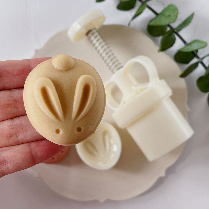Khuôn Nhựa Làm Bánh Trung Thu Hình Thỏ Dễ Thương