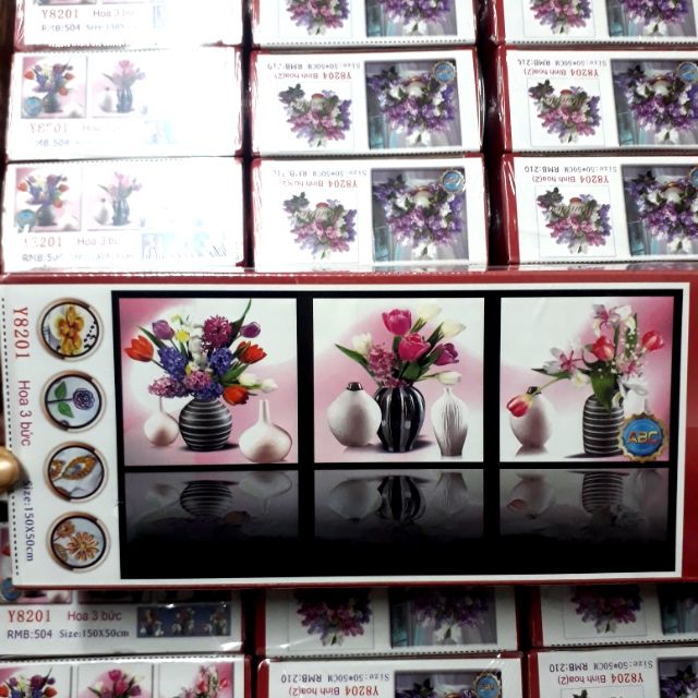 Tranh đính đá hoa