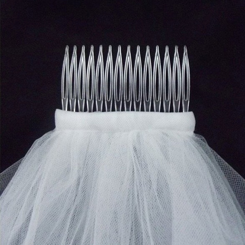 Mạng Che Mặt Vải Tuyn Phối Ren Nhiều Lớp Dành Cho Cô Dâu