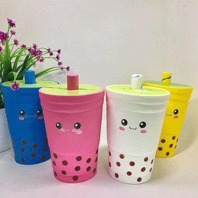 SQUISHY CỐC TRÀ SỮA CHÂN CHÂU TO BỰ HÀNGĐẸP