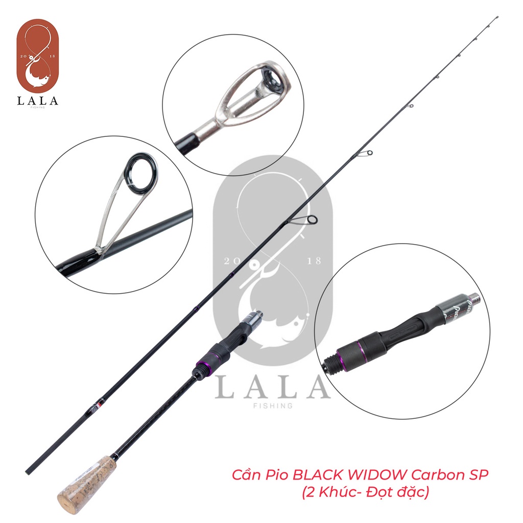 Cần câu máy đứng Pioneer BLACK WIDOW Carbon SP/BJS