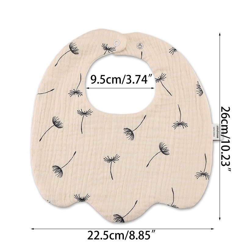 Yếm Ăn Hình Chữ U Bằng Vải Cotton Thoáng Khí Thời Trang Mùa Hè Cho Bé