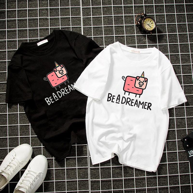 Áo thun unisex form rộng be a dreamer vải dày mịn 2019T1778