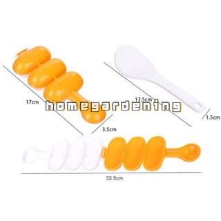 2 Cái / bộ Máy Làm Cơm Onigiri Tiện Lợi Với Muỗng Cơm Khuôn Sushi Nhà Bếp Thịt Viên Khuôn Bé Trẻ Em Nồi Thực Phẩm