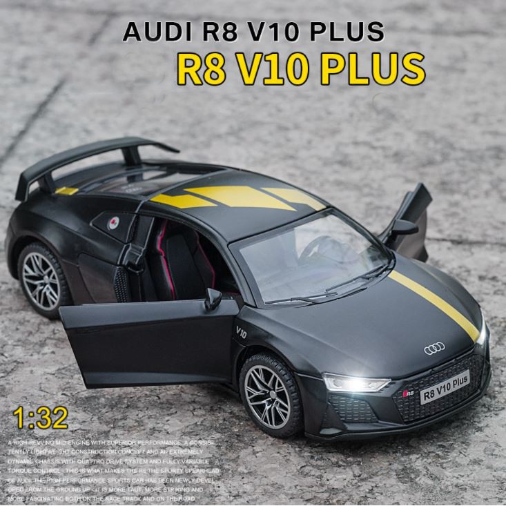 Mô hình siêu xe kim loại Audi R8 V10 Plus tỷ lệ 1:32