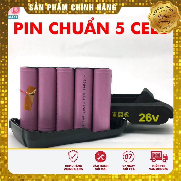 [ FREE SHIP ] Pin máy khoan pin 26v Makita, dewalt chuẩn 5cell chất lượng cực tốt