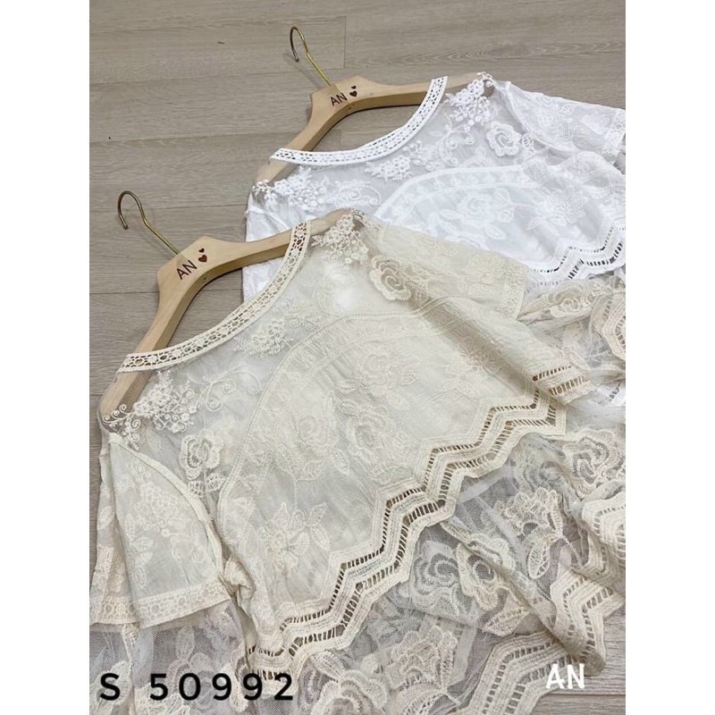 Set áo quần ren hoa mới cực xinh