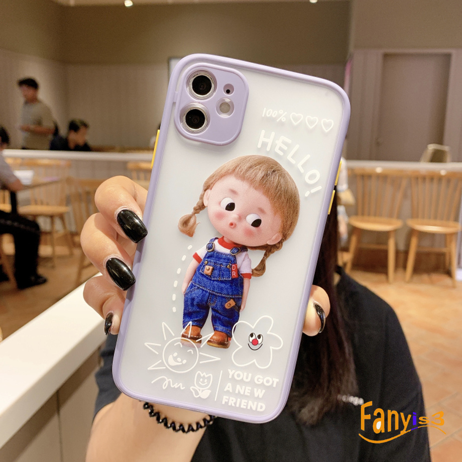 Iphone 8 7 6 6s Plus Ốp Lưng Điện Thoại Nhựa Mềm Hình Cô Gái Đáng Yêu | BigBuy360 - bigbuy360.vn