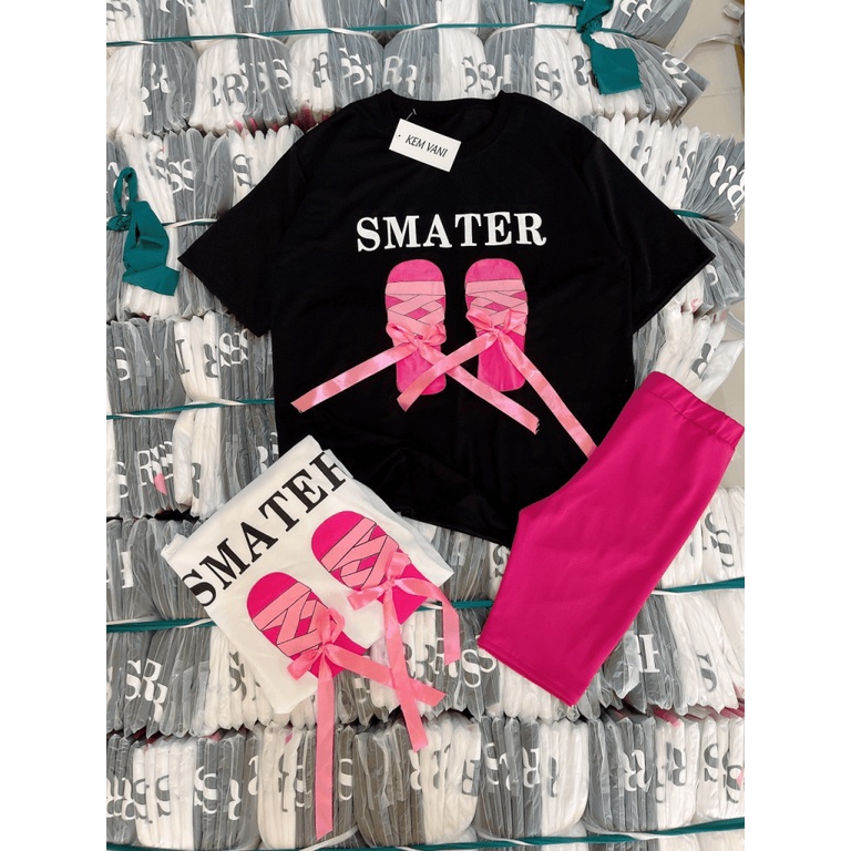 SÉT BỘ ÁO ĐÔI GIÀY CHẤT THUN CO GIÃN SIÊU HOT MM