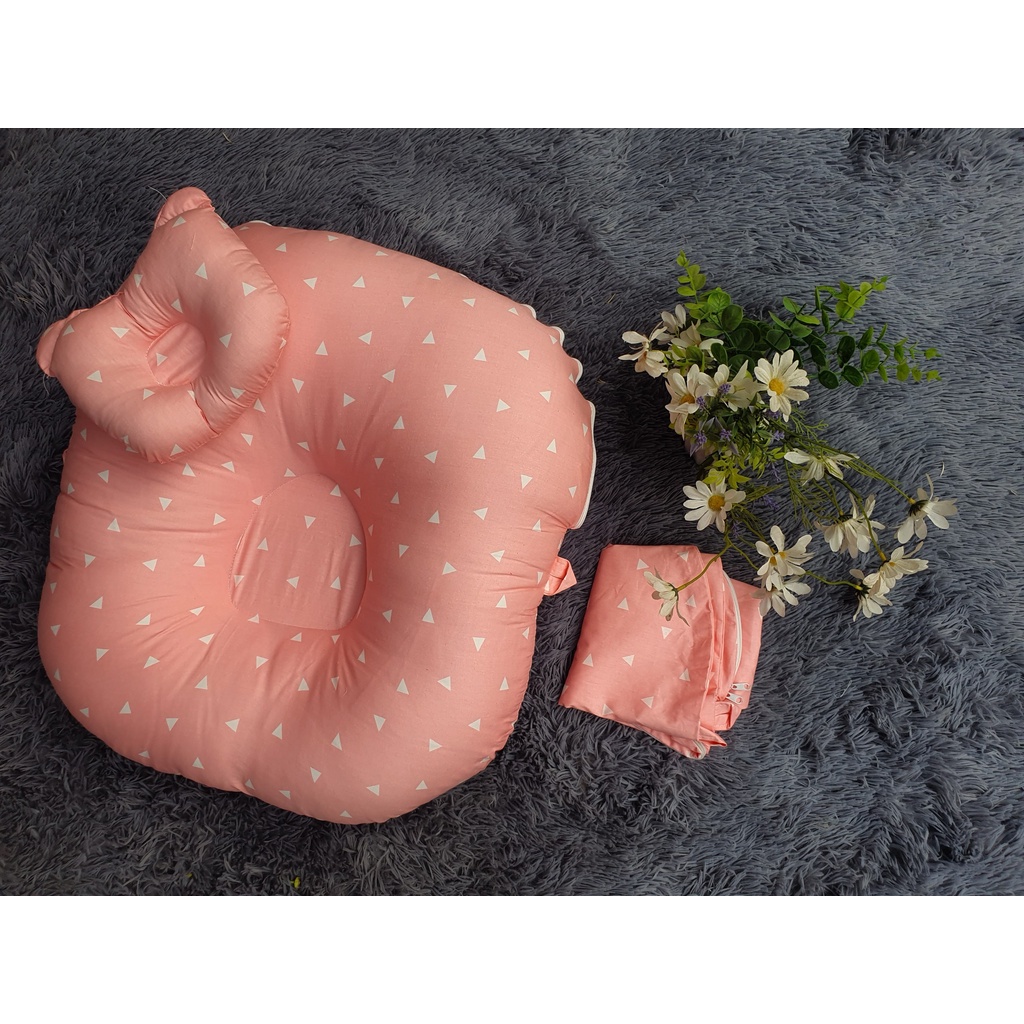 Gối chống trào ngược cho bé sơ sinh, đệm chống trào chống nôn chớ ợ hơi cho bé  Hola Kids Decor