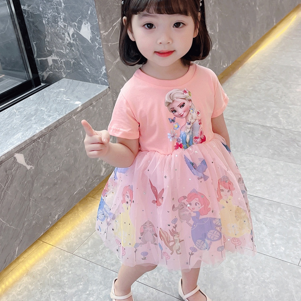 Đầm in hình công chúa Aisha xinh xắn cho bé gái