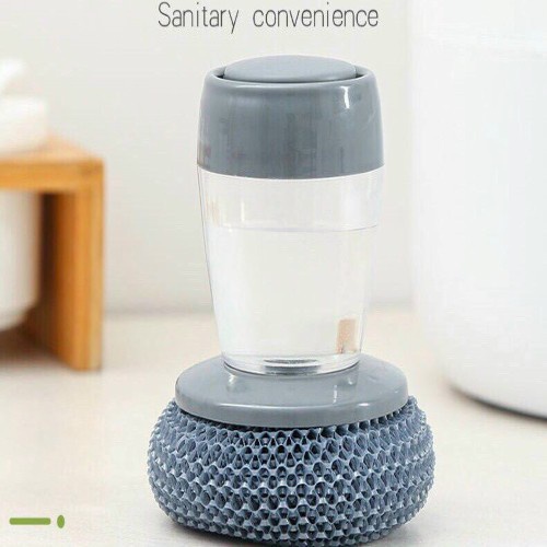 Dụng cụ cọ rửa đa năng, cọ xong nồi, rửa bát đĩa có bình chứa tiện lợi