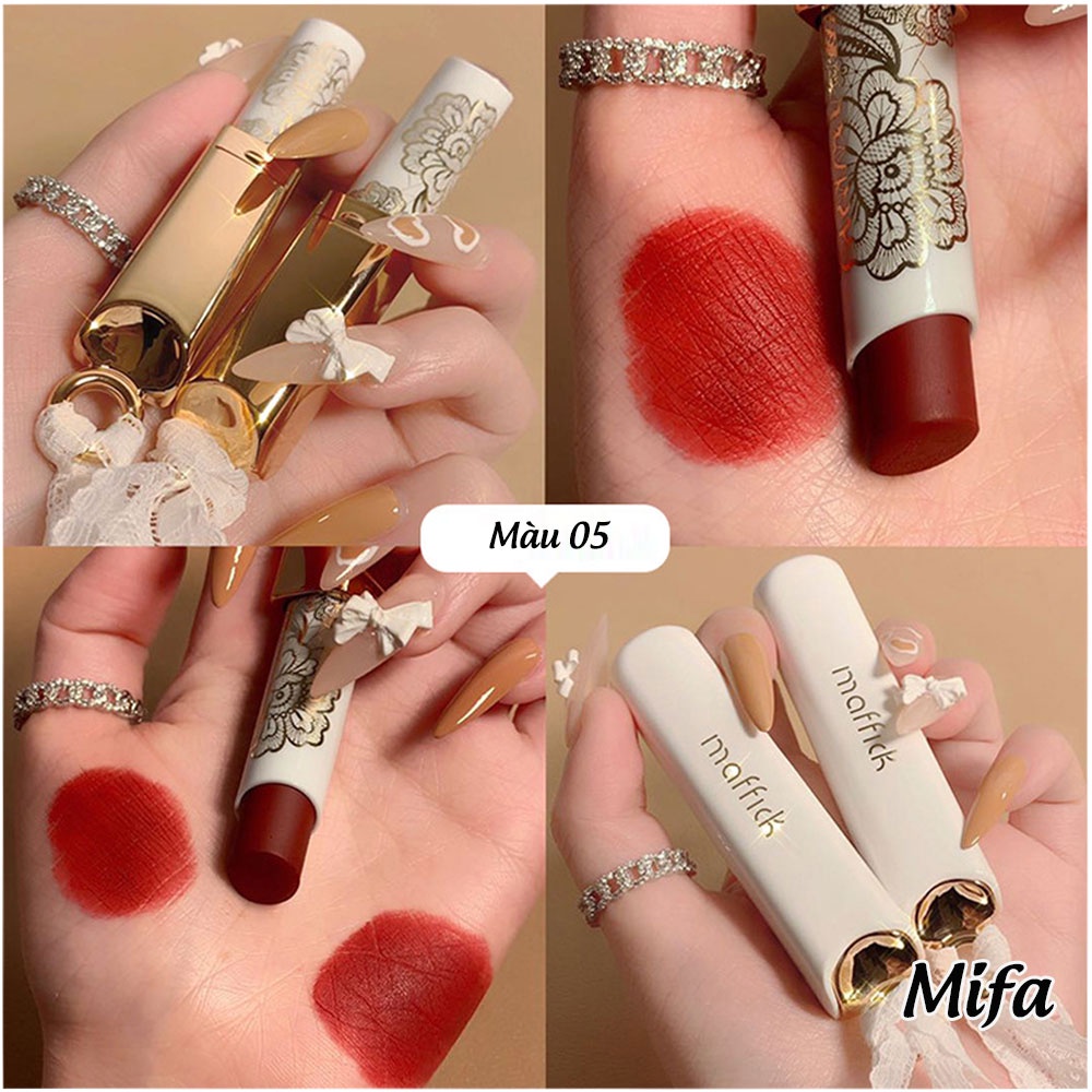 Son Kem Lì Maffick Ren, Son thỏi nội địa trung mềm môi siêu xinh chất mềm và mịn môi Mifa Beauty