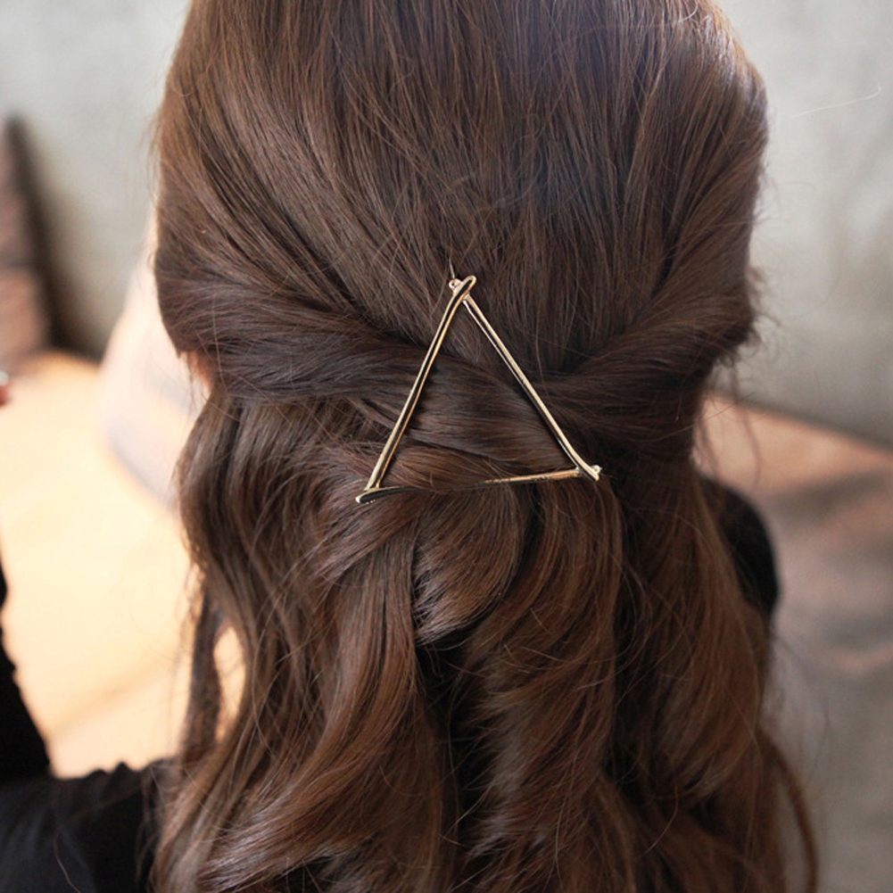 Kẹp Tóc Hình Học Bằng Kim Loại Nhiều Hình Dạng Thời Trang Cho Nữ