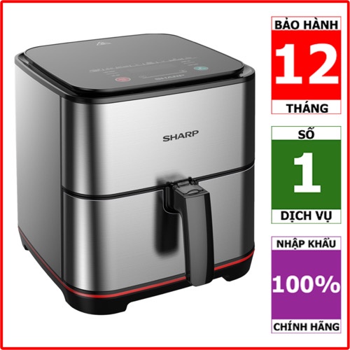 KF-AF70EV-ST | Nồi chiên không dầu Sharp KF-AF70EV-ST (Hàng chính hãng, Dung tích 7 lít, Bảo hành 12 tháng Toàn Quốc)