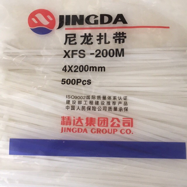Túi Dây Lạt Thít Nhựa 4*200mm. 1 túi/500 chiếc