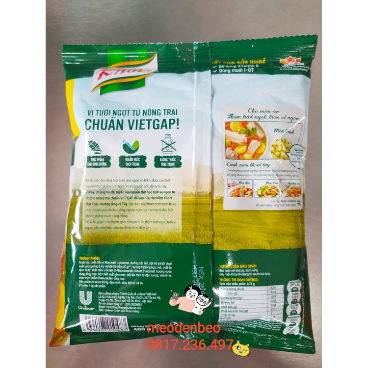 Hạt nêm Knorr thịt thăn, xương ống và tủy 400g