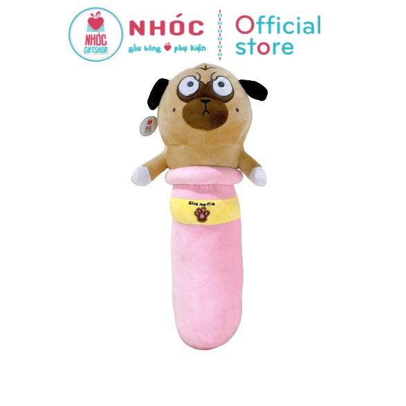 Gối ôm bình sữa chó pug lông mịn GĐ - NHÓC