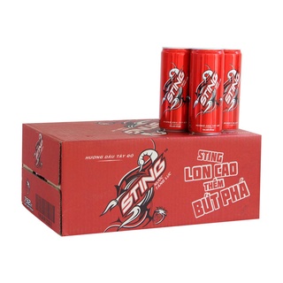  Thùng nước tăng lực Sting Dâu lon cao 330ml  24 lon  